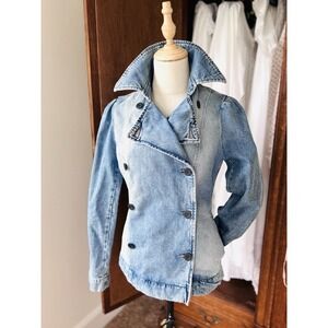 Vintage Y2K United Color of Benetton denim Double breasted Jacket Size‎ Small